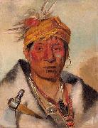 George Catlin Ah yaw ne tak oar ron oil painting